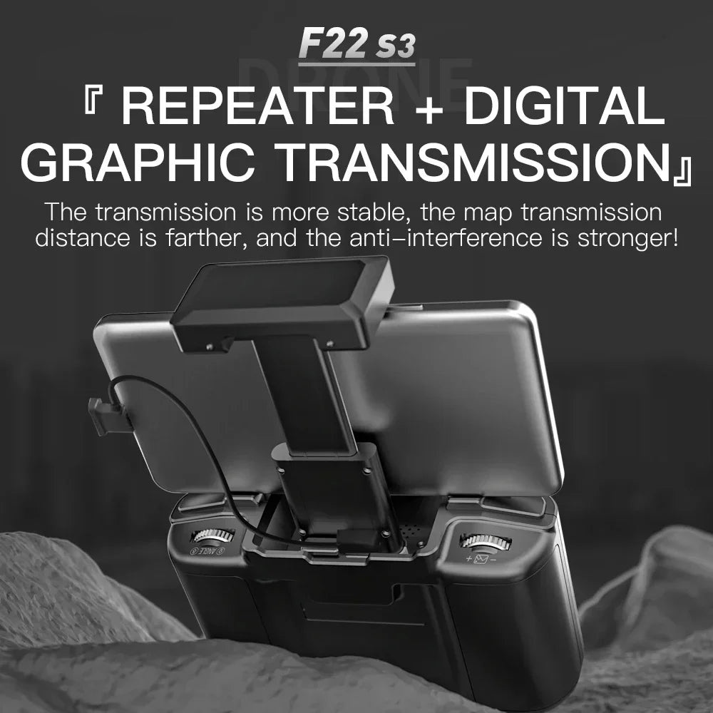 SJRC F22 S3 PRO Drone 4K Professional Camera GPS HD 5G WiFi FPV 3-Axis Gimbal EIS Brushless Foldable RC Quadcopter Toys For Kids