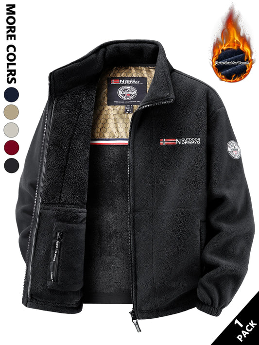 Men's Fleece Jacket, Soft and Skin-Friendly, Heat-Retaining and Wind-Resistant, Suitable for Daily Commuting, Home Leisure