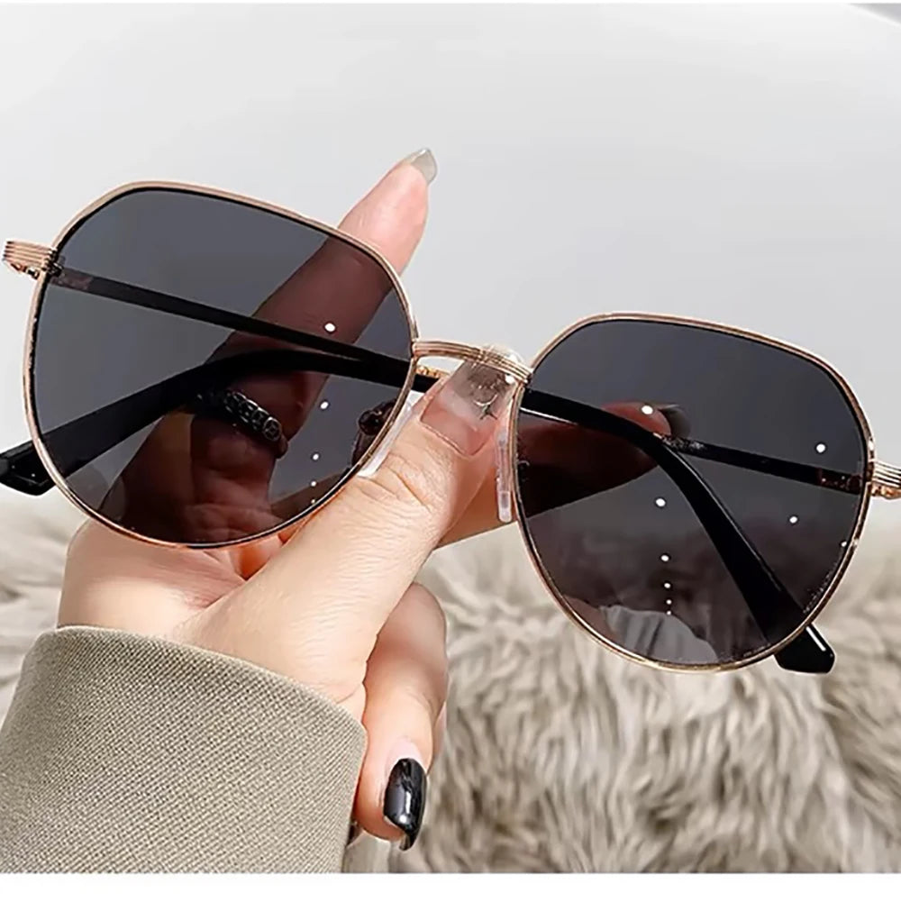 Driving Sunglasses Women Metal Polarized Large Frame Sun Glasses Fashion UV400 Shades Brand Designer Outdoor Anti Glare Goggles