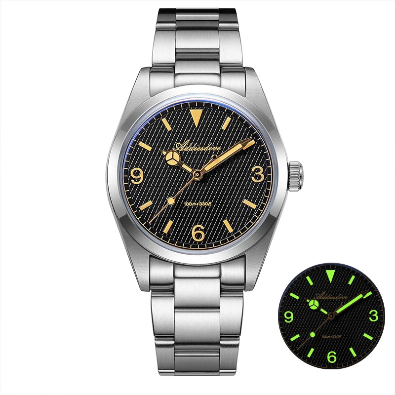 ADDIESDIVE new men's analog watch bubble mirror glass 100 meters luminous men's quartz watch and women's couple watches AD2096