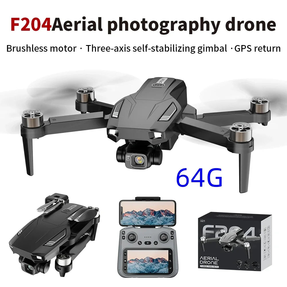 F204 Drone 4k Professional Laser Obstacle Avoidance Gps Optical Flow High-Definition Aerial Photography Four-Axis Remote Control
