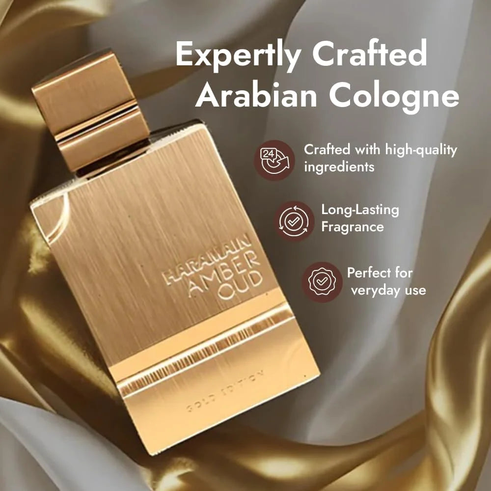 Al Haramain Perfumes Amber Oud Pheromone Fragrance Arabian Women's Perfume Pheromone Cologne for Man Attract The Opposite Sex