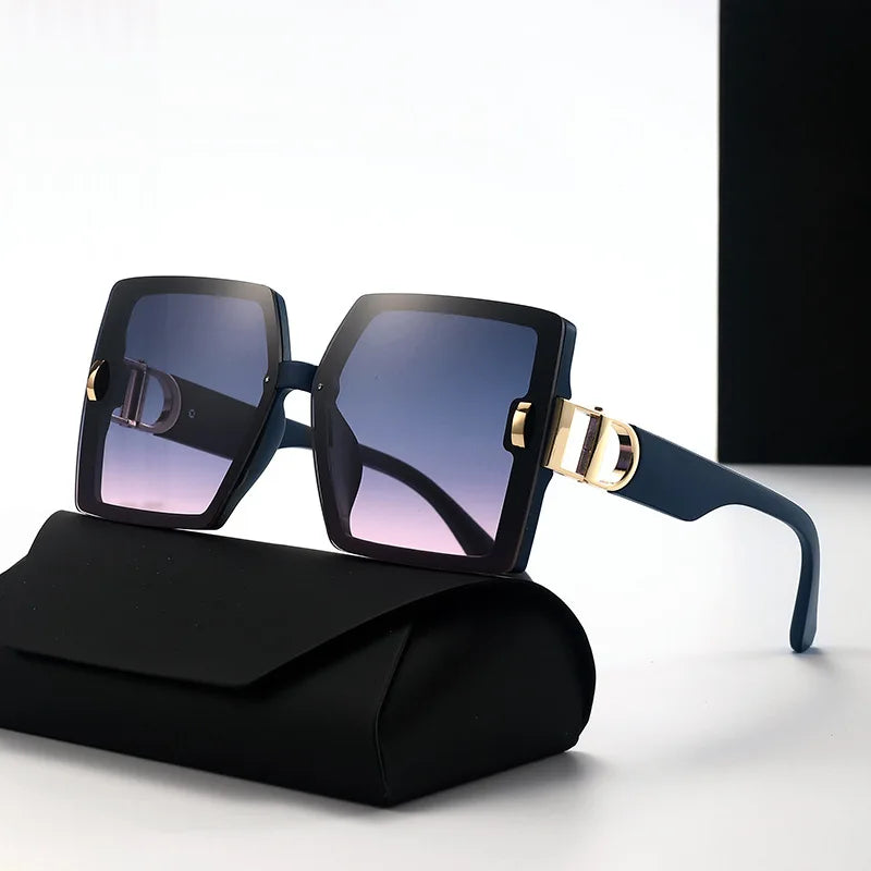 New Luxury Sunglasses for Women Oversized Eye Sunshade UV400 D-shaped Sun Glasses Fashion Eyewear Ladies Mens Sunglass 2025