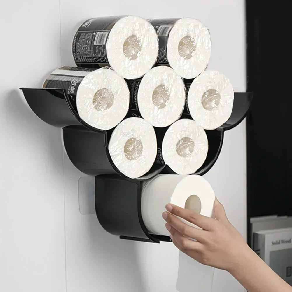 Wall Mounted Paper Storage & Organizer Sheep Toilet Paper Holder Shelves Funny Animal Toilet Paper Storage for Bathrooms Kitchen