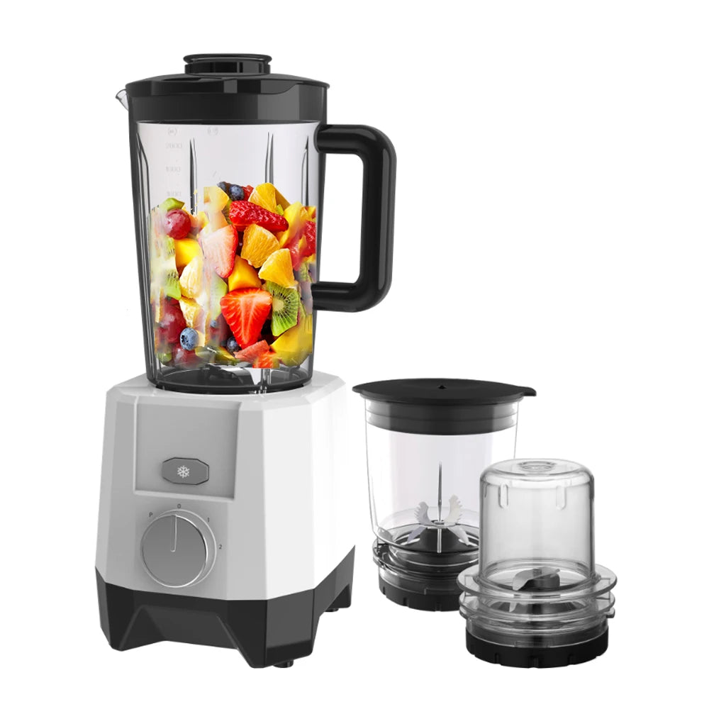 A Hot sale Wholesale Blender 3 in 1 Food Processor Blender and Juicer Machine 2L Plastic Jar Blender for Kitchen