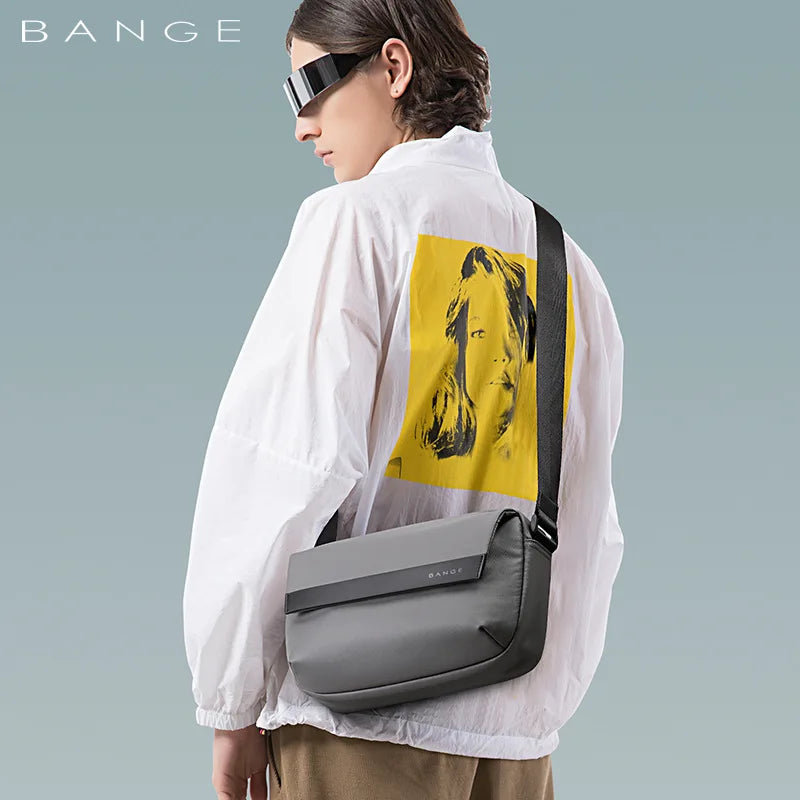 Bange Men's side bag men Nylon Business Man Bags 8.6" Briefcase Canvas Crossbody Bags Small Waterproof Bag High Quality