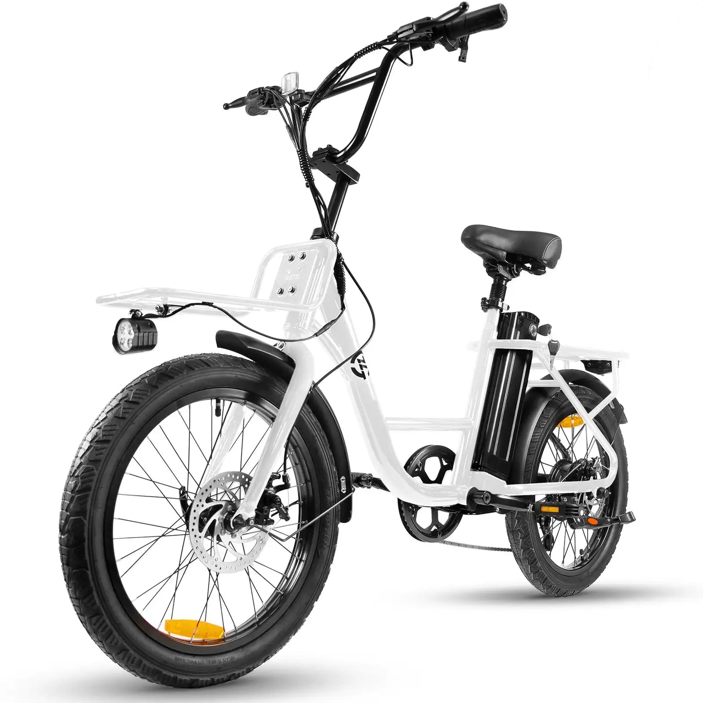 6Msks 750W Powerful Electric Bike, 26Mph 60Nm Torque, 20-Inch Fat Tire All-Terrain E-Bike, 330Lbs Sturdy Rear Rack, 32 Miles Range