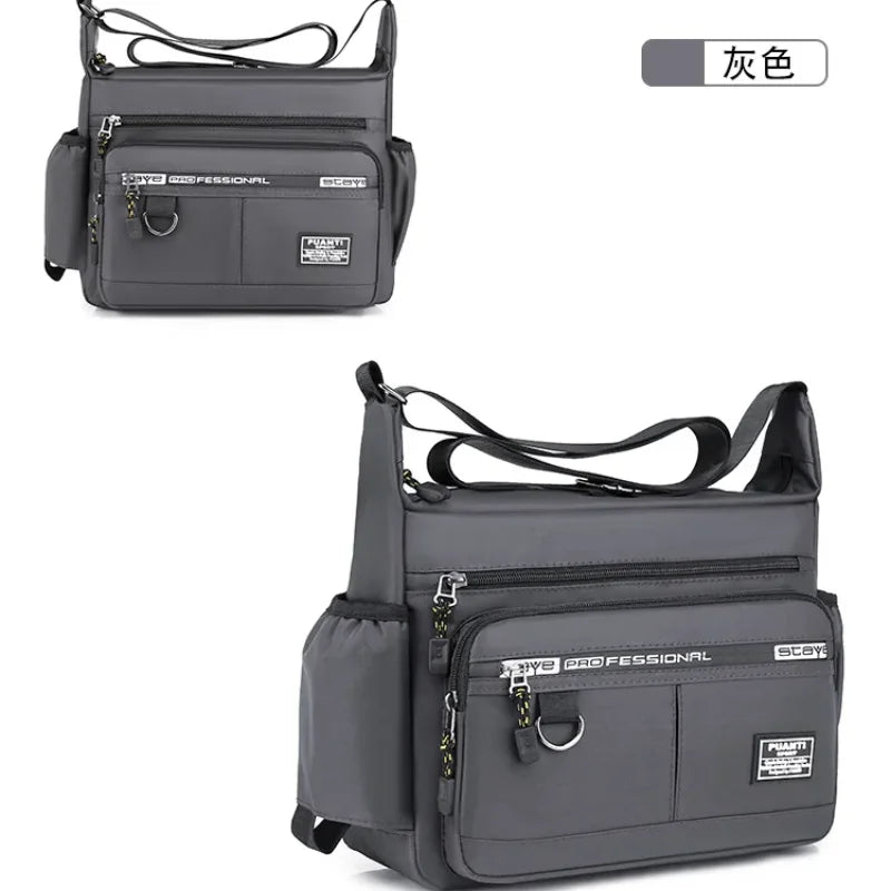 Men's Shoulder Bag Large Capacity Leisure Bag Lightweight Business Oxford Simple Crossbody Bag