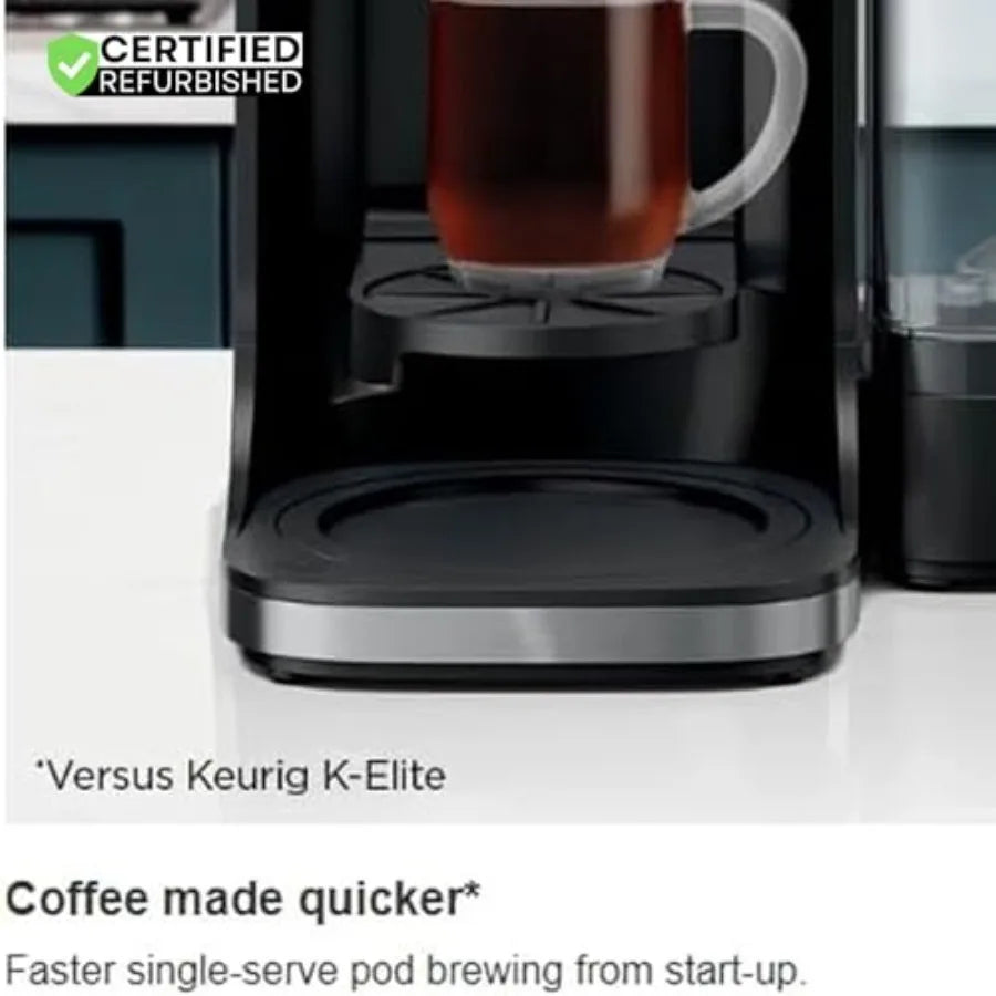 DualBrew Hot Iced Coffee Maker for Home and Office Use with Advanced Temperature Control and Dual Brewing Functionality Enhance