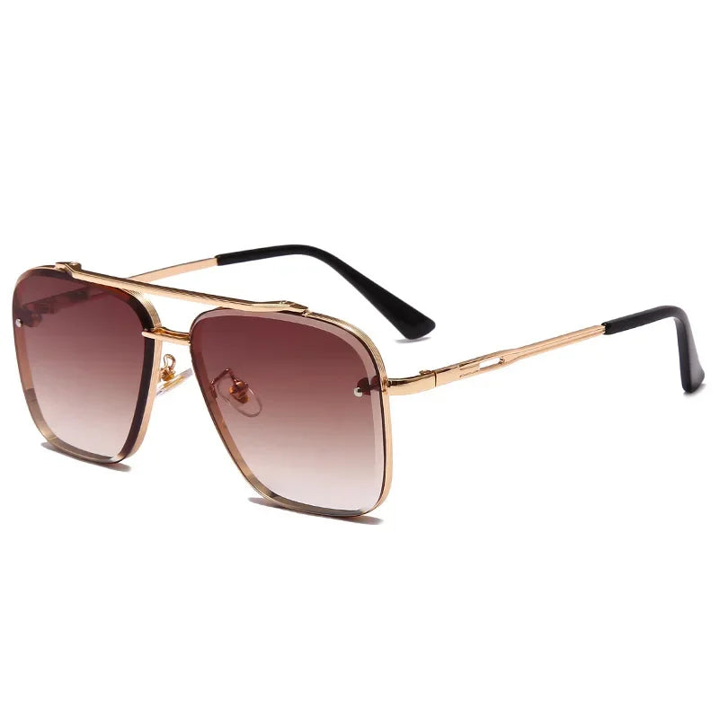 New Gradient Square Vintage Sunglasses For Men Women Luxury Sun Glasses Fashion Male Driving Fishing Eyewear UV400 Óculos De Sol