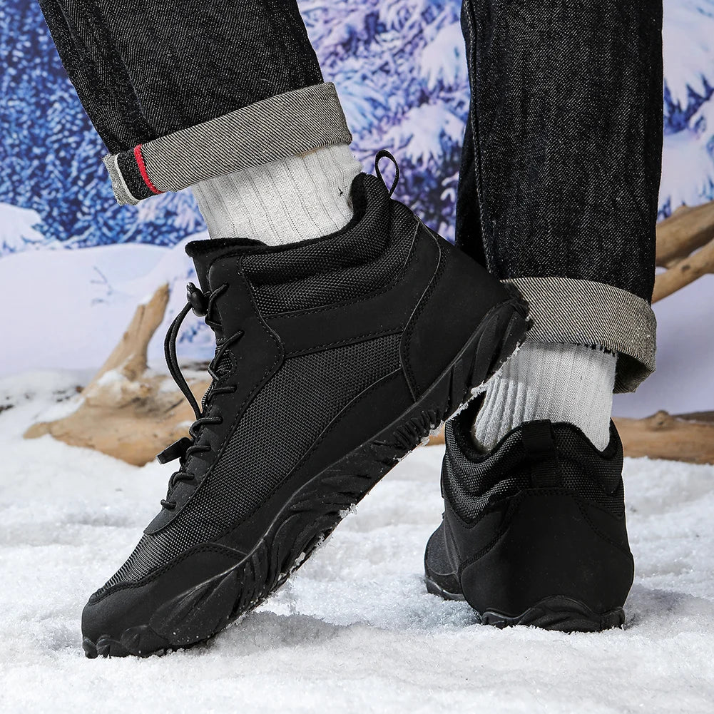 Winter Snow Boots Lightweight Barefoot Shoes Breathable Casual Ankle Boots Waterproof Trail Running Shoes for Outdoor Sports