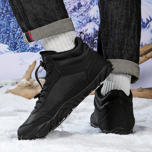 Winter Snow Boots Lightweight Barefoot Shoes Breathable Casual Ankle Boots Waterproof Trail Running Shoes for Outdoor Sports