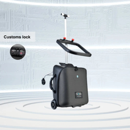 2025 Newest Children's Suitcase Can Ride and Sit Portable Rolling Luggage 20 Inches Portable and Durable