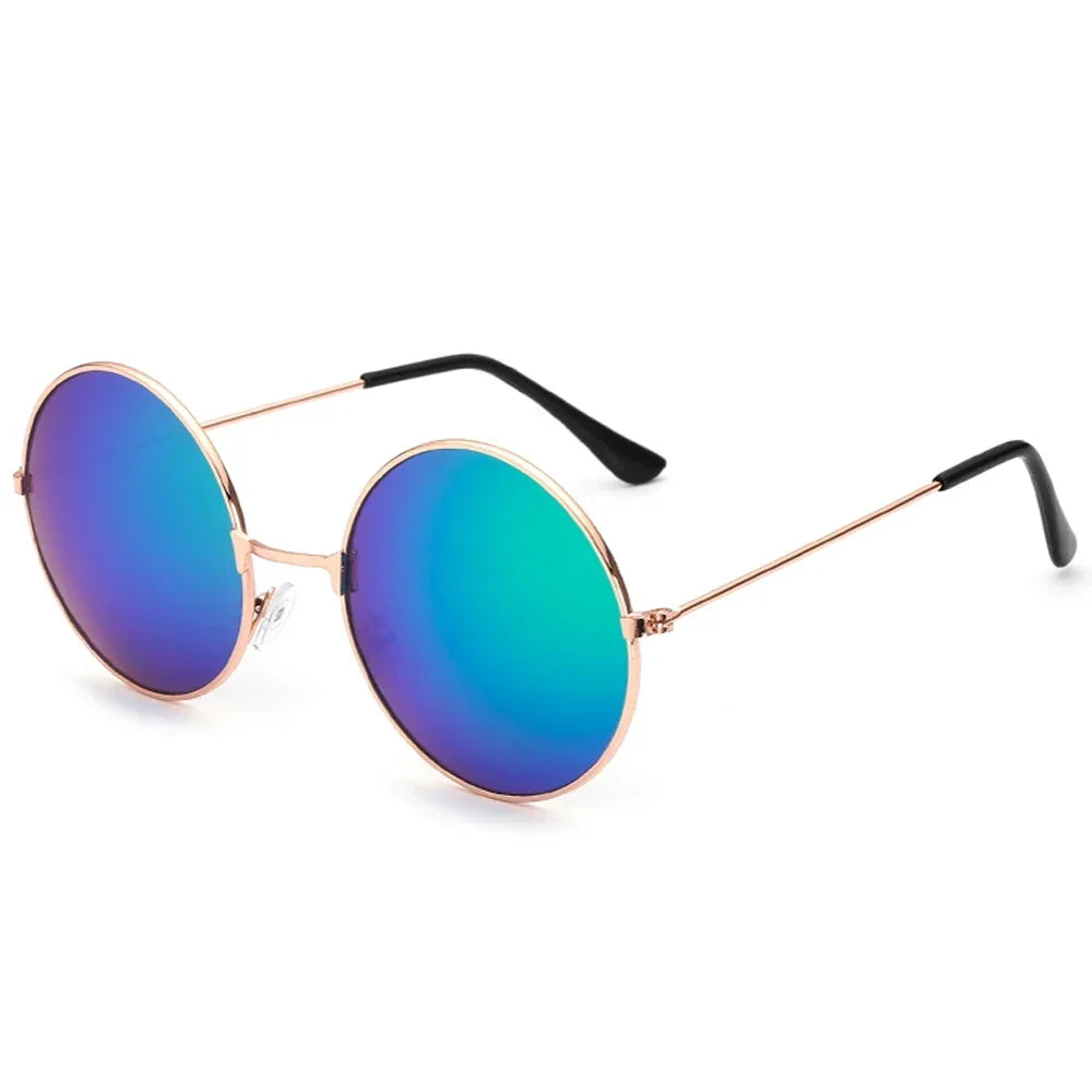Women's Sunglasses Mens Round Ladies Fashion Mirror Glasses for Women Men Vintage UV400 Protection Sun Retro Eyewear EE09