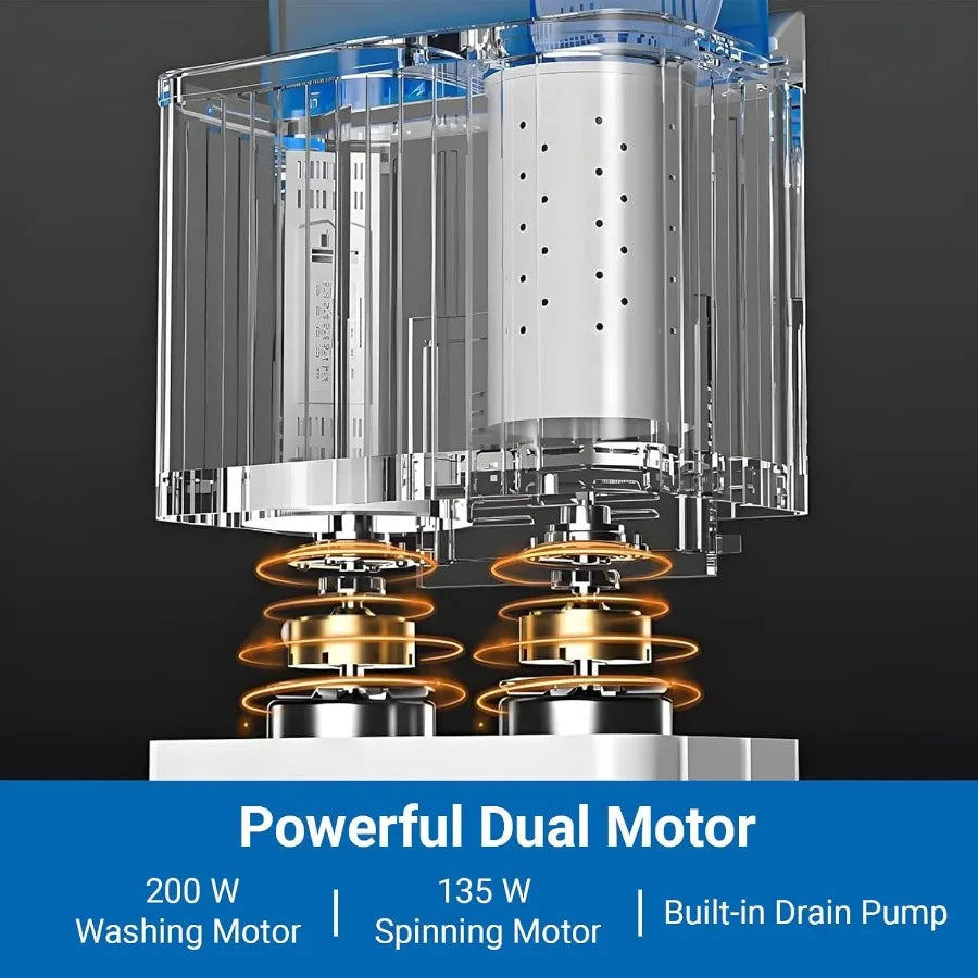 2in1 Portable Washing Machine 13lbs Wash 9lbs Spin Capacity Compact Mini Washer and Dryer Combo Portable Washing Machines for A