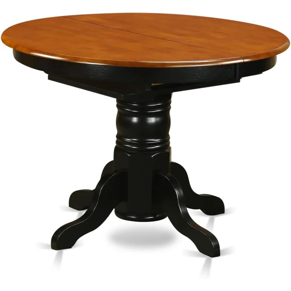 Modern 7-Piece Dining Set with Oval Table and Butterfly Leaf, Including 6 Faux Leather Chairs