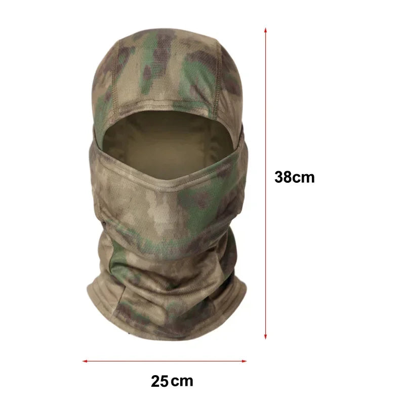 Tactical Camouflage Balaclava Full Face Mask Outdoor Hat Motorcycle Hunting Bike Cycling Bandana Neck Gaiter Ski Hiking Scarf
