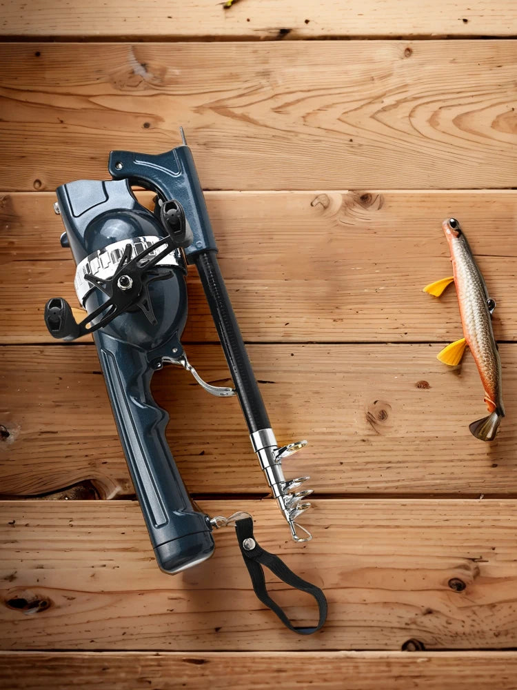 Portable Folding Fishing Pole Telescopic Spinning Rod with Reel Line Carbon Fiber for Outdoor Fishing Gifts for Men