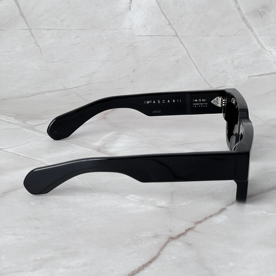 Luxury Unisex Rectangle Sunglasses Men Women Thick Acetate ASCARI New Fashion Polarized UV400 Oversized Trendy Eyewear