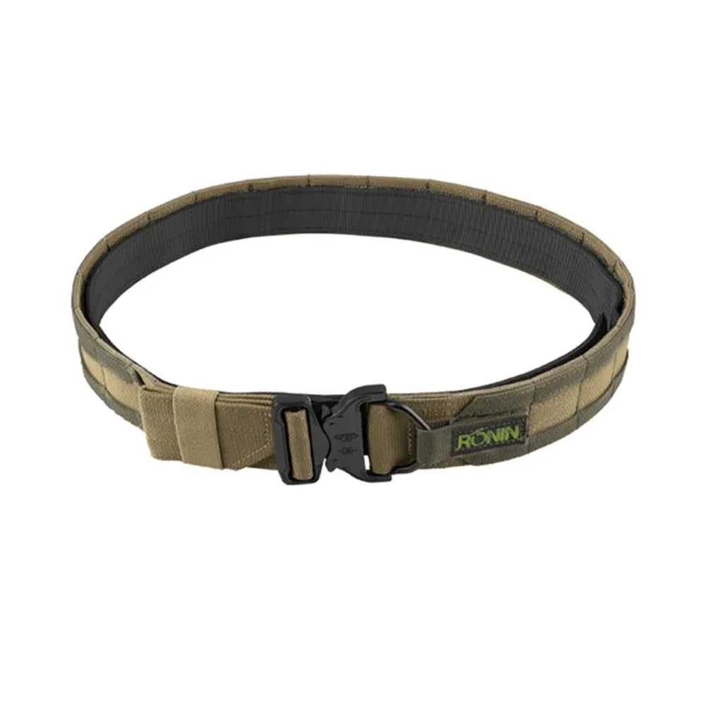 38cm 1.5 inch Width Ronin Style Tactical Molle Belt Outdoor Hunting Double Layer Belt Molle System Belt