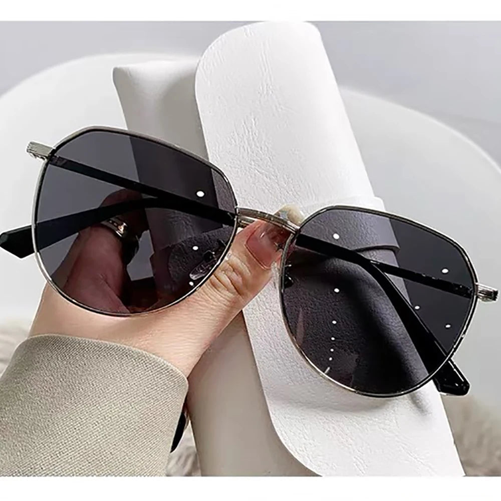 Driving Sunglasses Women Metal Polarized Large Frame Sun Glasses Fashion UV400 Shades Brand Designer Outdoor Anti Glare Goggles