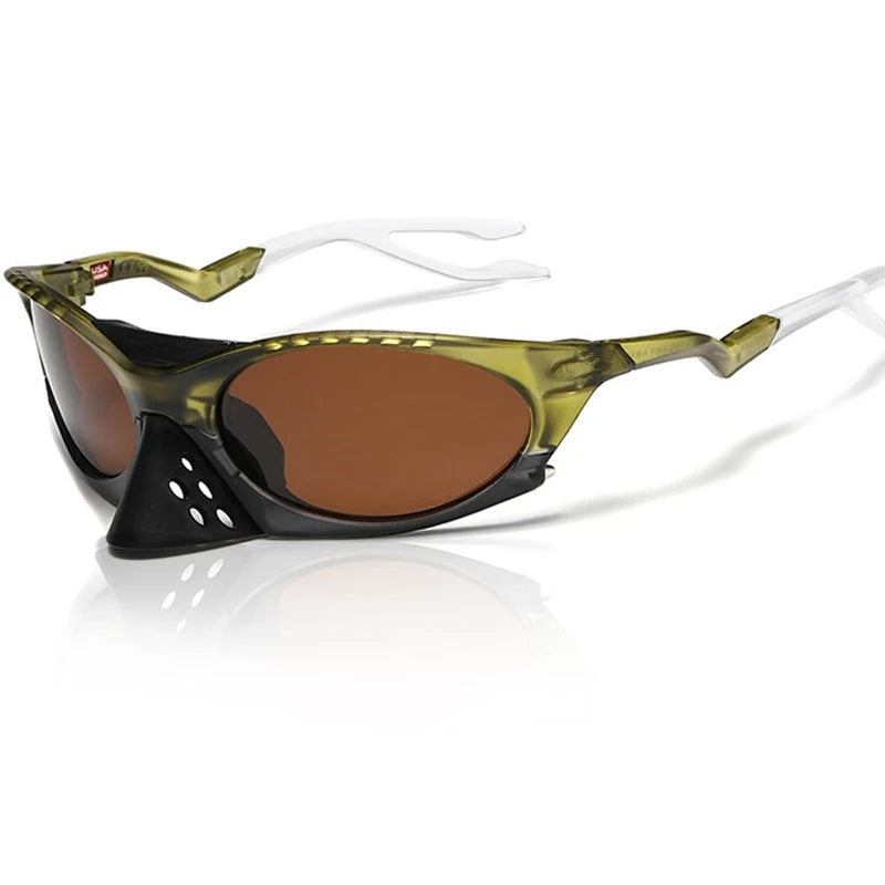 Oversized Steampunk Sunglasses Men Brand Design Mirror Punk Sun Glasses for Men Male Fishing Sports