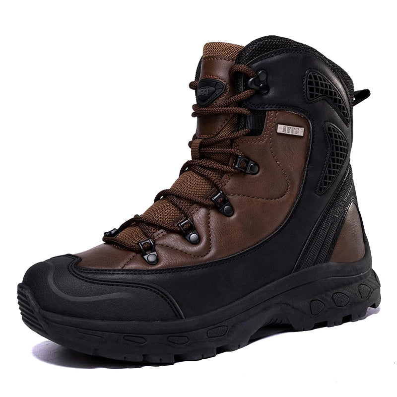 Men's mountain climbing motorcycle boots, outdoor hiking boots, fashionable boots