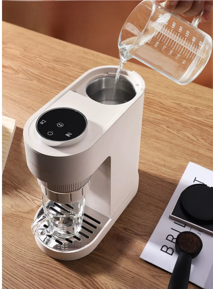 Lovfe Portable Professional Semi-Automatic Espresso Maker Milk Frother Electric Coffee Machine for Household Plastic Housing