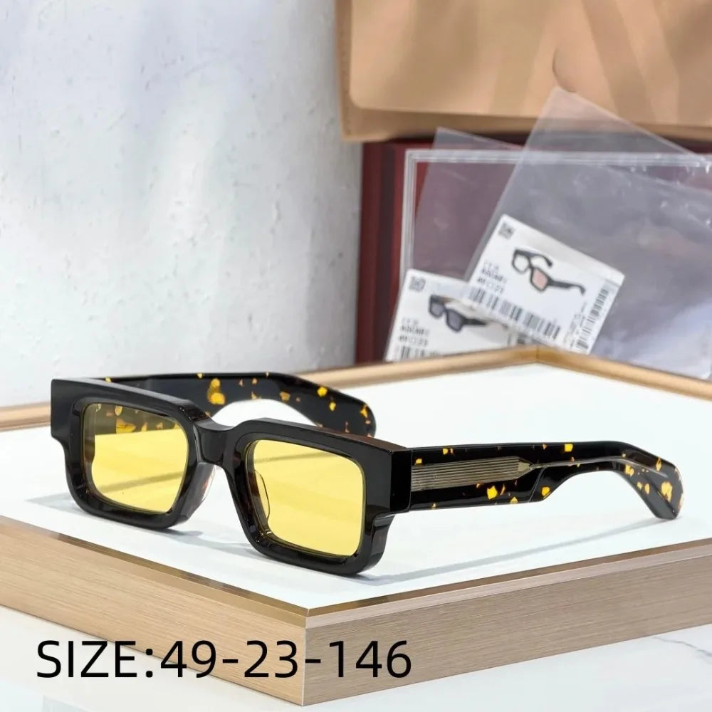 2025 Ins ASCARI Thick Acetate Sunglasses Men Classical Small Face Japan Handcrafted Designer UV400 Polarized Eyewear with Case