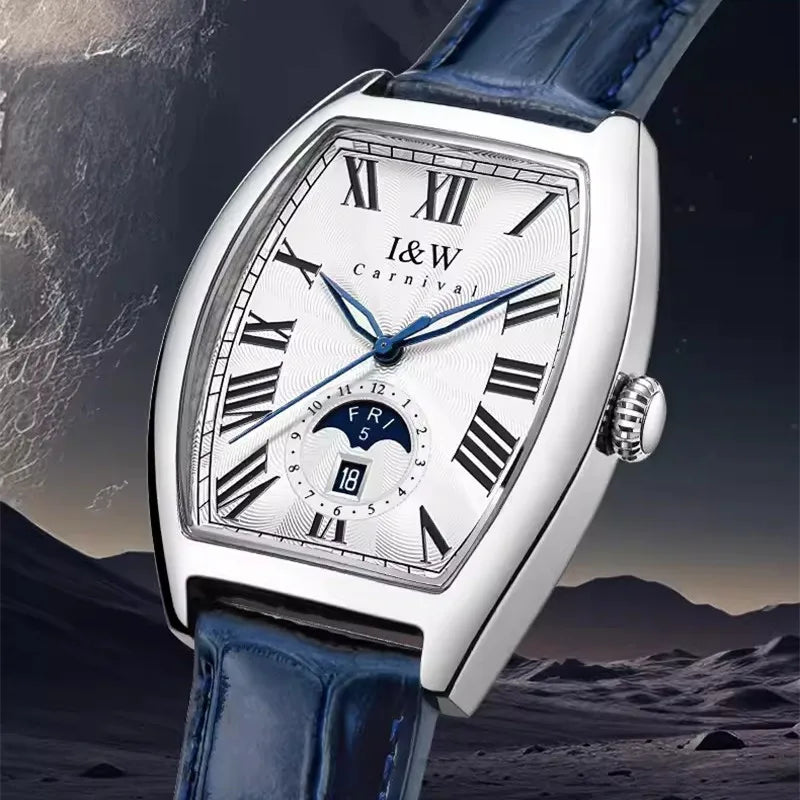 CARNIVAL I&W Mechanical Business Watches for Men Brand Luxury Automatic MIYOTA Movement Wristwatches Waterproof Man Reloj Hombre