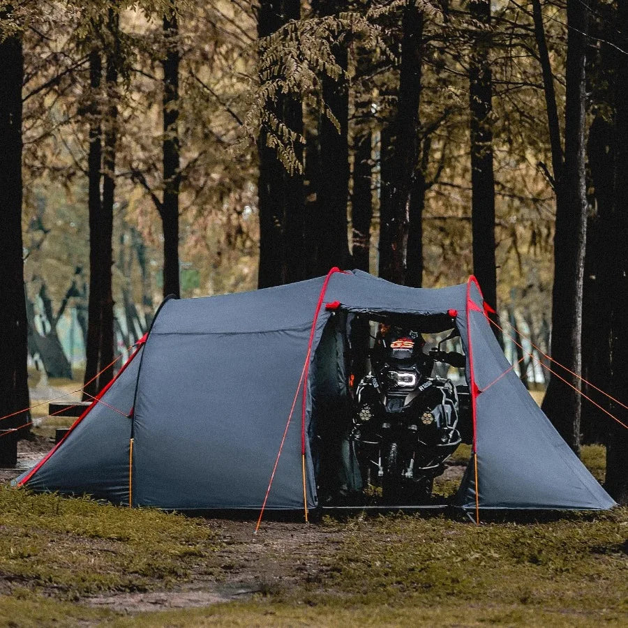2 Person Camping Tent Motorcycle Tent Waterproof Family Tents Motorcycle Storage Shelter for for Backpacking Hiking