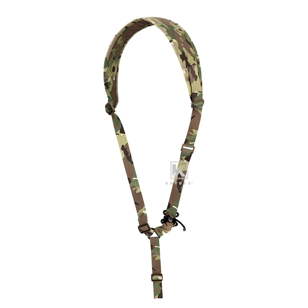 KRYDEX Tactical Rifle Single 1 Point Sling Padded Modular Sub Gun Shoulder Strap For Hunting Outdoor Slingster Accessories
