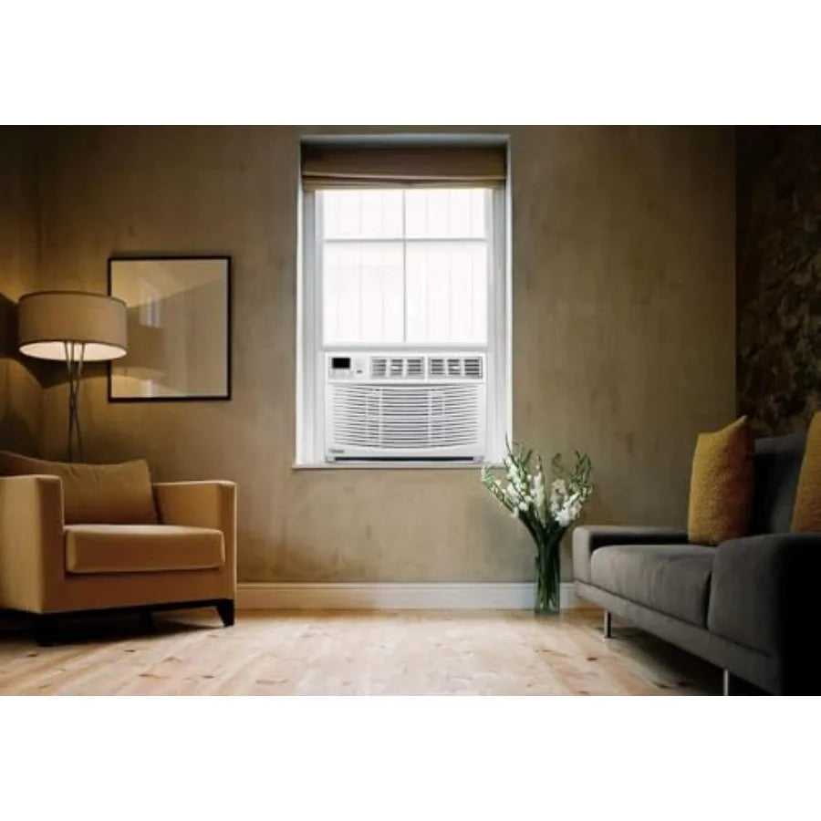 8000 BTU Window Air Conditioner for Cooling Up to 350 Sq. Ft. Features Quiet Operation Cool Fan Dry Modes Digital Display Remot