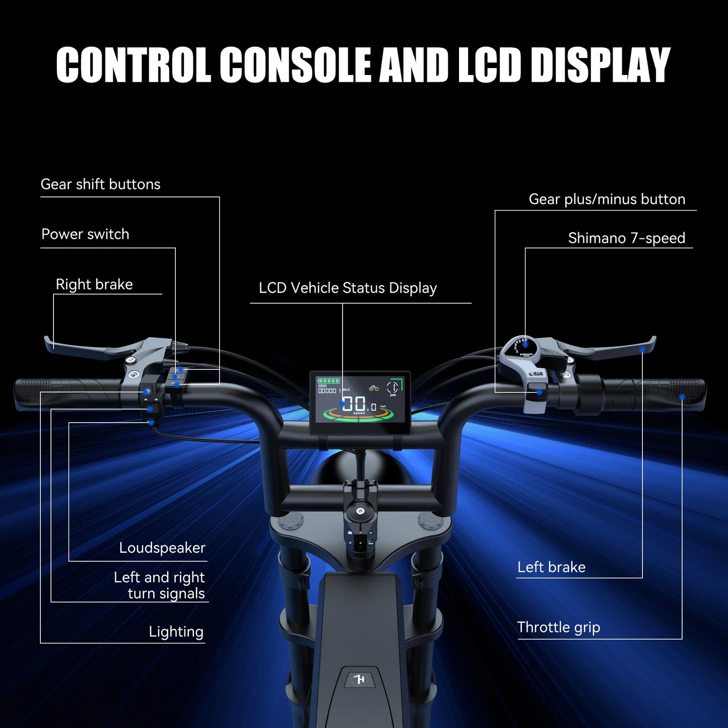 ZorixBike Electric Bike for Adults 3000W 35MPH 48V 23AH Max 80Miles Electric Motorcycle 20" Fat Tire Bike Shamano 7-Speed EBike