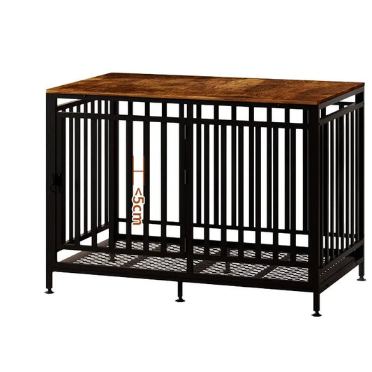 Tc-Gm05 Indoor Pet House for Home Use, Dog Cage, Cat Nest, Large and Medium-Sized Dog Enclosure, Cat Nest, Cat Cage Villa, Steel and Wood Structure, Space-Saving, Breathable, North American Style, Co-Living for Humans and Pet