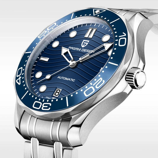 PAGANI DESIGN 2025 New V2 Waves Men's Watches 200M Diving Automatic Watch For Men AR Sapphire crystal Mechanical Wrist watch Men
