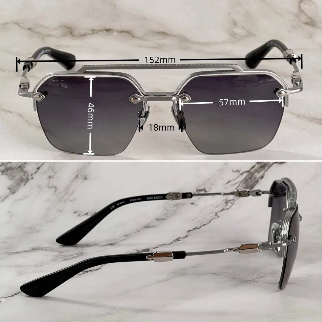 BIDIESEM UV400 Titanium Punk Sunglasses Lightweight Comfortable Top Quality Luxury Fashion Eyewear Unisex for Outdoor Travel