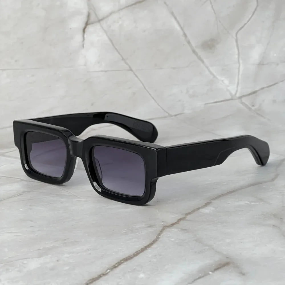 2025 Ins ASCARI Thick Acetate Sunglasses Men Classical Small Face Japan Handcrafted Designer UV400 Polarized Eyewear with Case