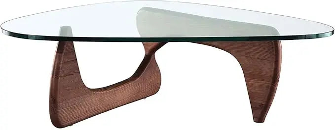 eMod - Noguchi Triangle Coffee Table Glass Top (Walnut)