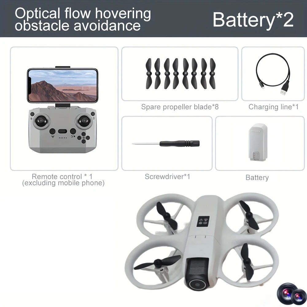 GPS drone, professional version with obstacle avoidance function, dual high-definition cameras, brushless motor, 5G WiFi, radio