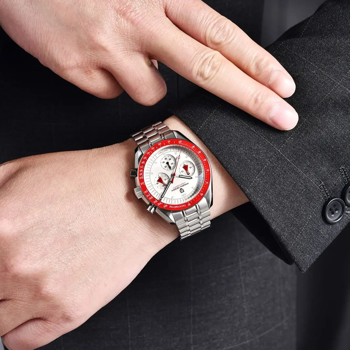 PAGANI DESIGN AK Project Mars Men's Watches Top Luxury Quartz Watch For Men AR Sapphire Speed Sport Chronograph Automatic Date
