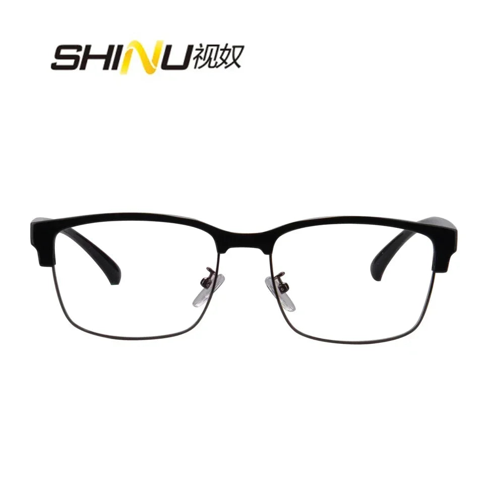 SHINU brand photochromic reading glasses man intelligent progressive multifocal lenses smart multifocal grade glasses eyepieces