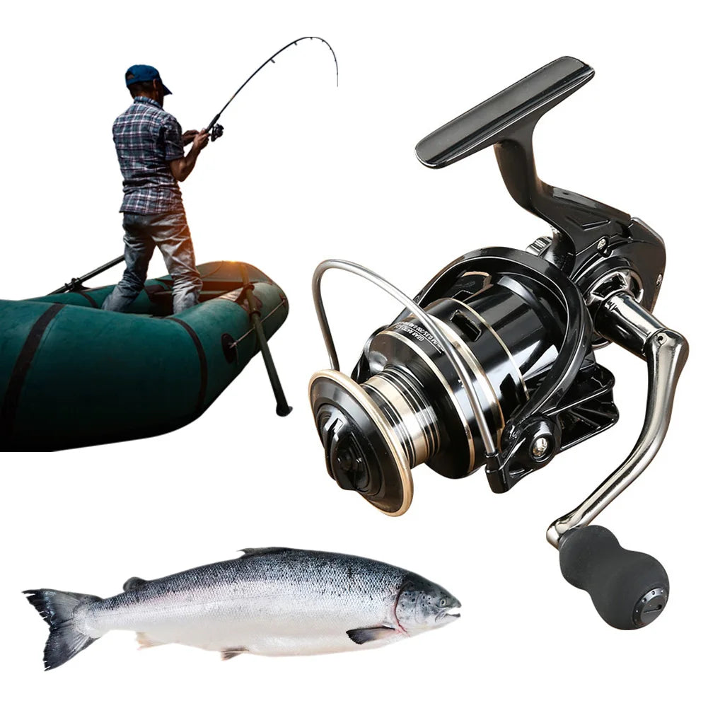 Spinning Reel Max Drag 8KG All-Metal Fishing Reel Metal Spool Handle Carp Reel Fishing Coil Wheel for Fishing