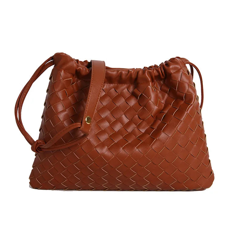 2025 Summer's Must-Have! Handmade Woven Bucket Bag for Women - Simple Elegance, Spacious Interior, Shoulder/Crossbody Options