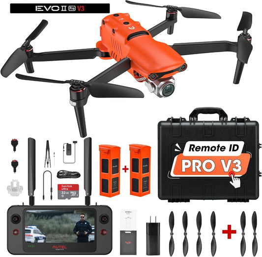 Autel Robotics EVO II Pro V3 Drone with 6K Camera & 1" Sony Sensor,40 Min Flight,360℃ Ostacle Avoidance,Includes 6.4'' Smart C