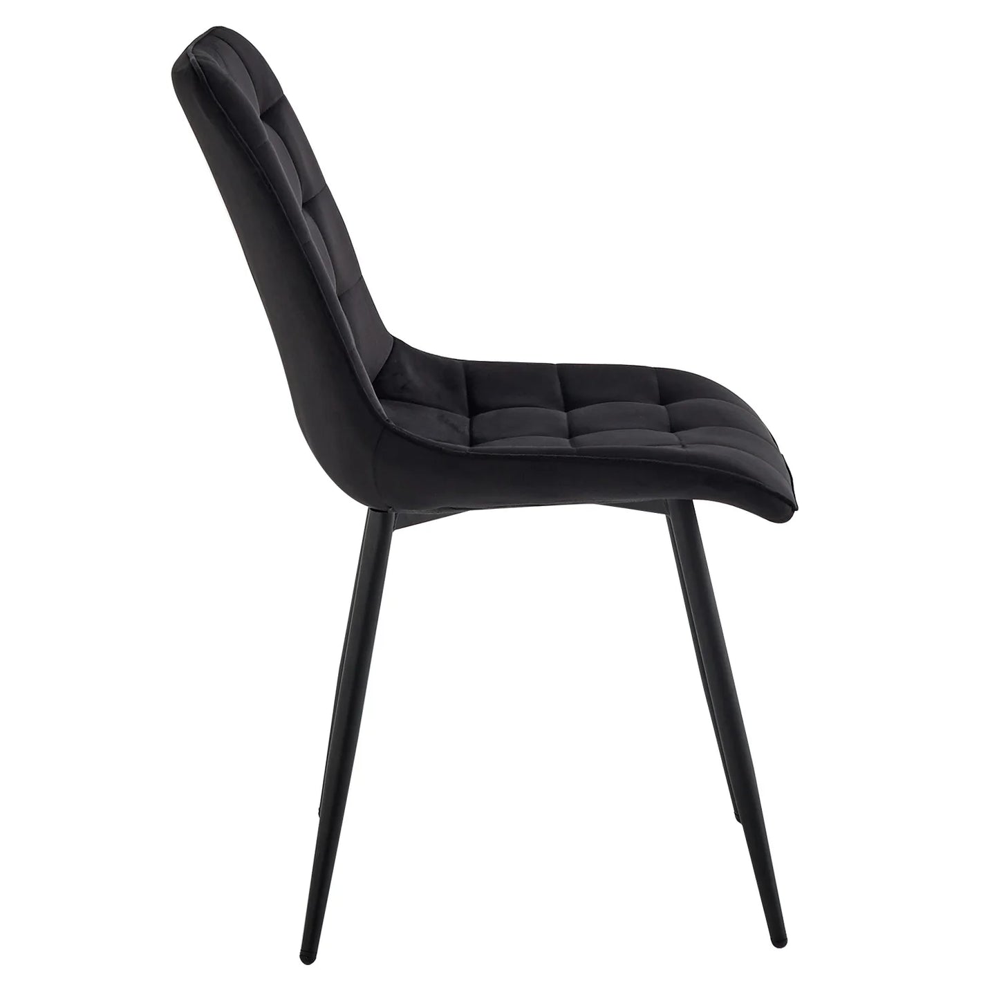 EGOONM A Set of 4 Velvet Dining Chairs Metal Legs Modern Comfortable Chair for Kitchen Bedroom Living Room Home Furniture