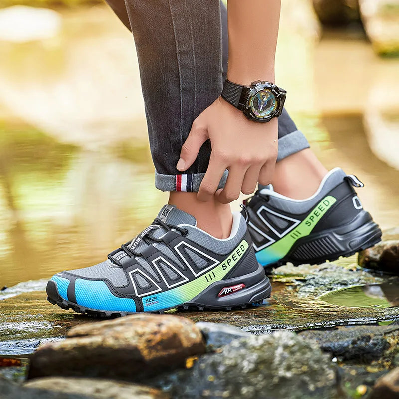 Hiking Shoes Men's Outdoor Rubber-Soled Non-Slip Tactical Training Shoes Lightweight Comfortable Hiking Travel Sports Shoes Men