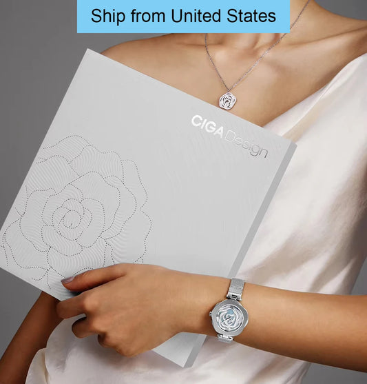 CIGA Design Watch for Women Denmark Rose Automatic Mechanical Wrist Watches or Japan Quartz Ladies Wrist Watch Fashion Timepiece