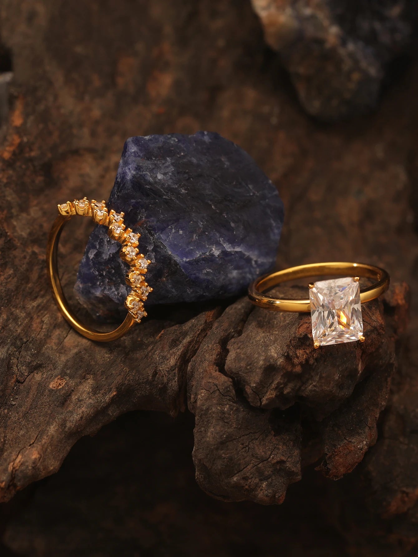 S925 Sterling Silver Rectangular 3CT Moissanite Ring Set Fine Jewelry Gold-plated 18k Suitable for Gift Giving Birthday Gift