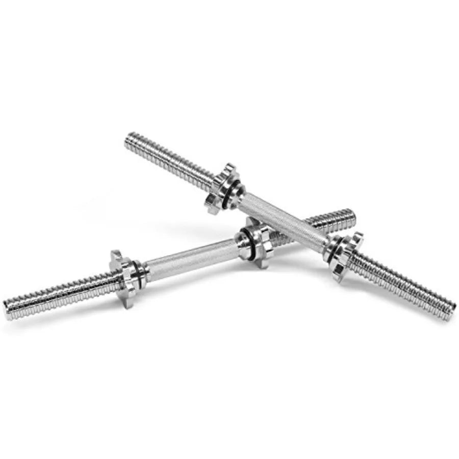 Yes4All 1.15inch Adjustable Dumbbell Handles with Collars 16inch Long for 1.15inch Plate Holes Ideal for Home Gym and Strength